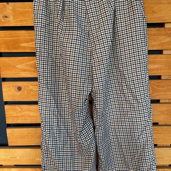SHEIN Plaid Ankle Pants Size 0 Lightweight Cropped Trousers with Pockets - Picture 4 of 6
